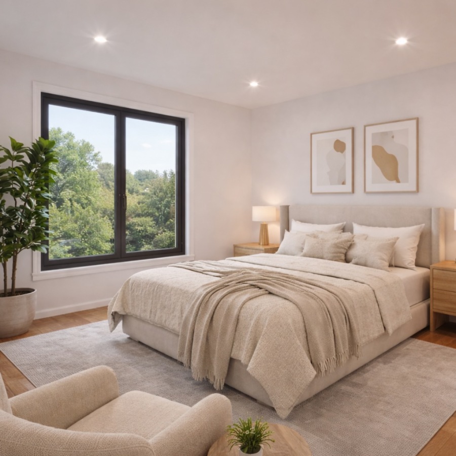 bedroom with spacious areas